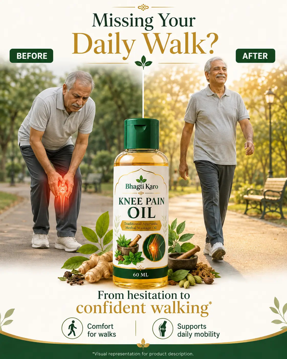 Ayurvedic Body Pain Relief Oil by Bhagti Karo (Buy 1 Get 1 Free)