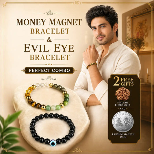 Money Magnet Bracelet and Evil Eye Bracelet + 2 Free Gifts