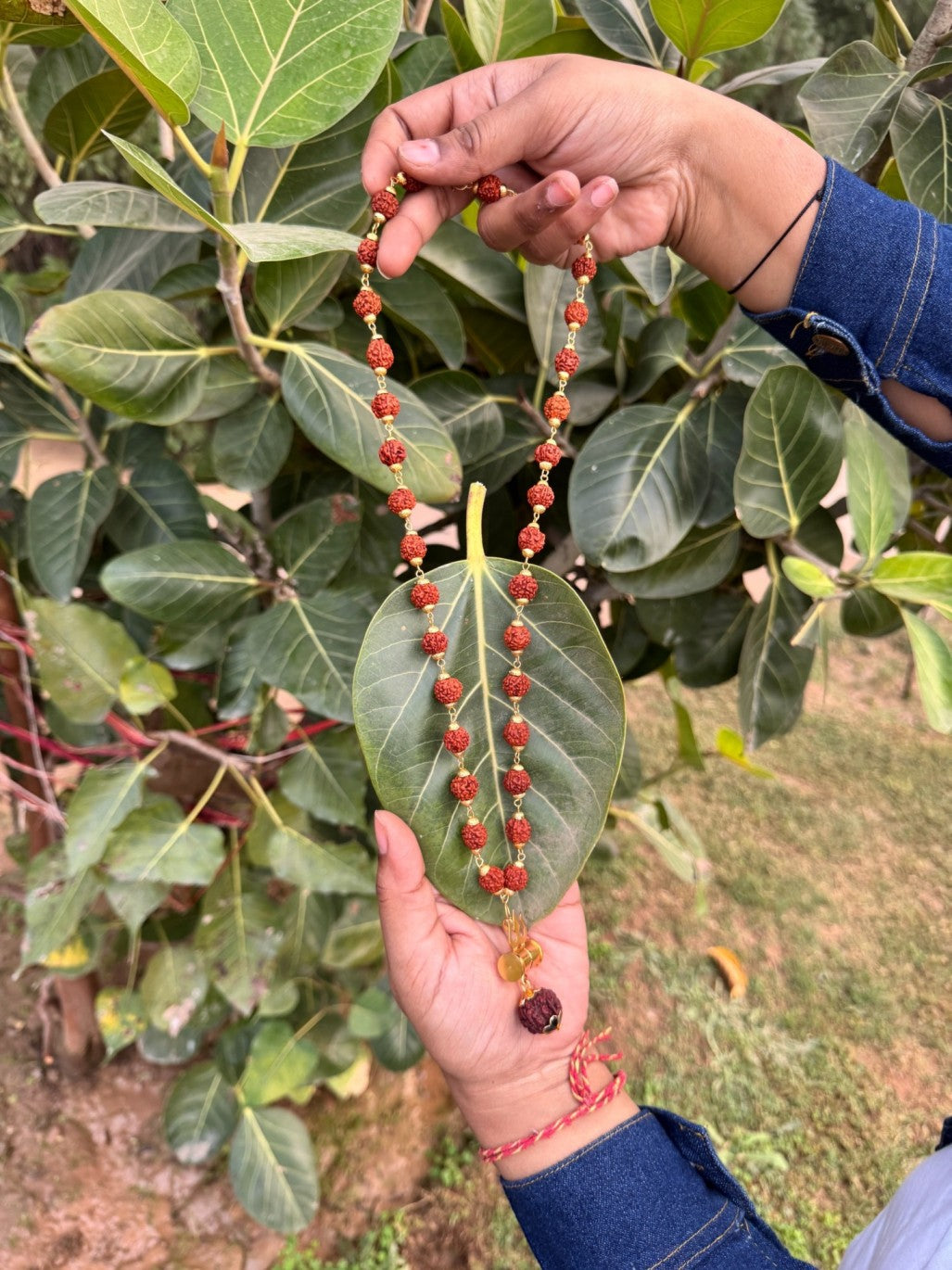 OM Shiva Trishool Damroo Rudraksha Necklace (Buy 1 Get 1 Free) + Free Gifts