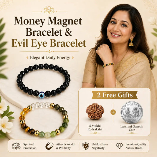 Money Magnet Bracelet and Evil Eye Bracelet + 2 Free Gifts