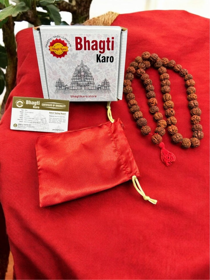 5 Mukhi Original Nepali Rudraksha Mala (Buy 1 Get 1 Free) + Free Gifts