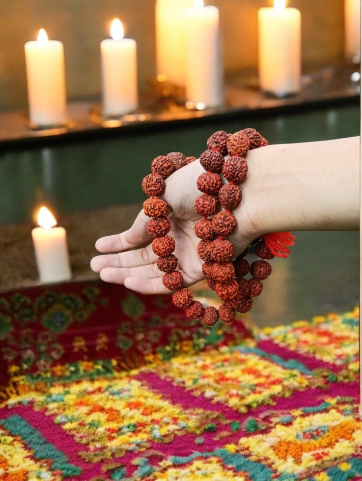 5 Mukhi Original Nepali Rudraksha Mala (Buy 1 Get 1 Free) + Free Gifts