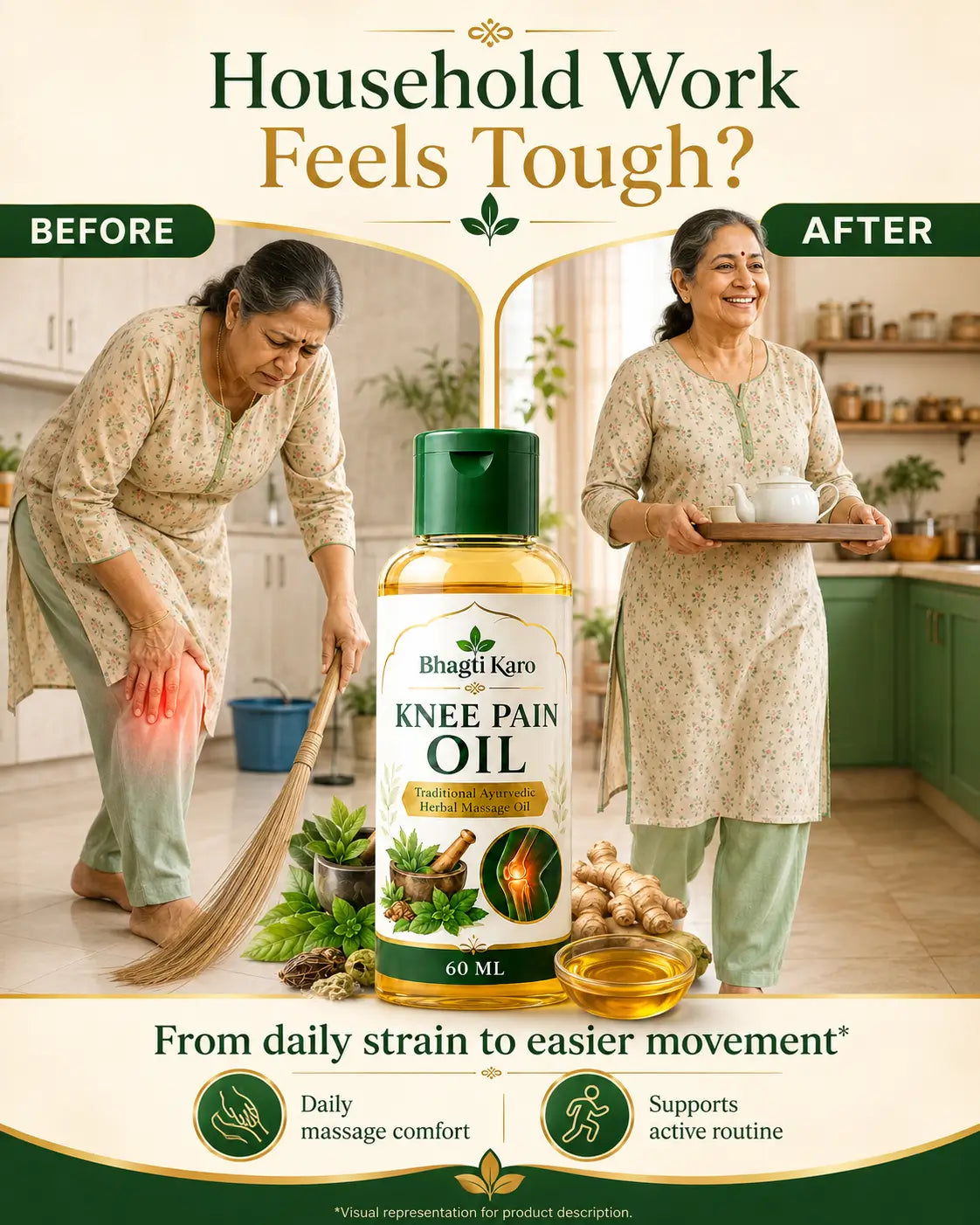 Ayurvedic Body Pain Relief Oil by Bhagti Karo (Buy 1 Get 1 Free)