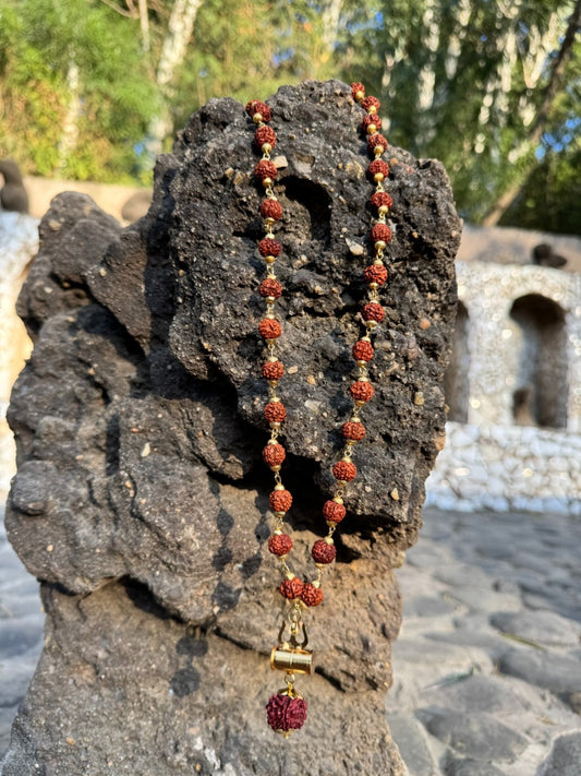 OM Shiva Trishool Damroo Rudraksha Necklace (Buy 1 Get 1 Free) + Free Gifts